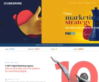 Icubeswire.com(Leading digital marketing company) Screenshot