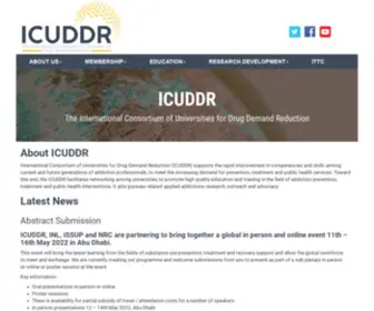 Icuddr.com(International Consortium of Universities for Drug Demand Reduction (ICUDDR)) Screenshot