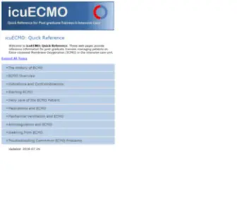 Icuecmo.ca(icuECMO) Screenshot