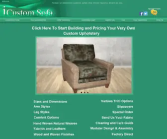 Icustomsofa.com(Ready to assemble custom sofas and chairs factory direct to your door) Screenshot