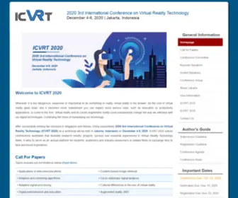 ICVRT.org(第四届虚拟现实技术国际会议) Screenshot