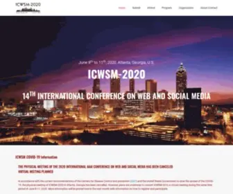 ICWSM.org(Aaai icwsm 2023) Screenshot