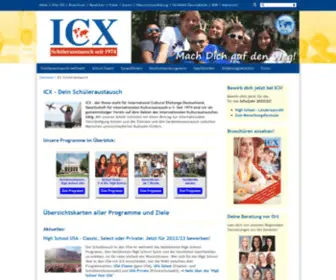 Icxchange.de(40 Jahre Erfahrung im Schüleraustausch weltweit) Screenshot