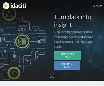 Idaciti.com(Research Securities Filings and Historical Financial Data) Screenshot