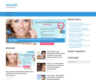 Idacorr.net(My Blog Website) Screenshot