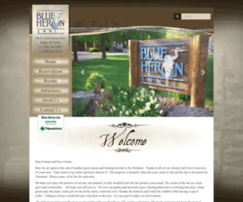 Idahoblueheron.com(Our Lodge style Inn) Screenshot