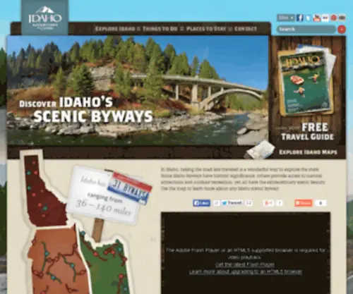Idahobyways.gov(Scenic Byways) Screenshot