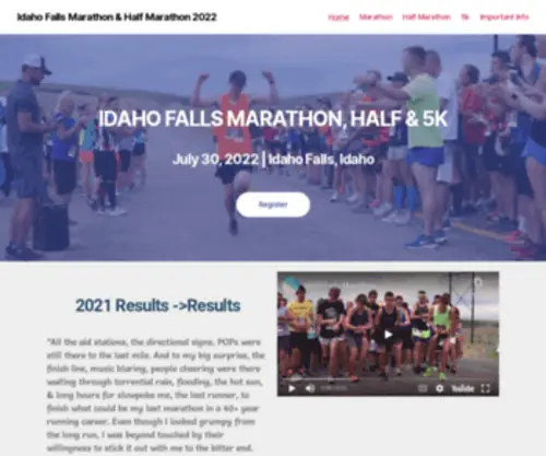 Idahofallsmarathon.com(Idaho Falls Marathon) Screenshot