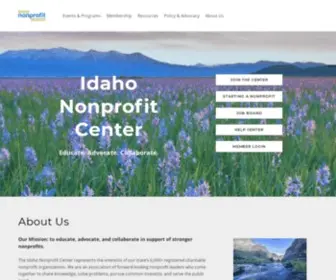 Idahononprofits.org(Idaho Nonprofit Center) Screenshot