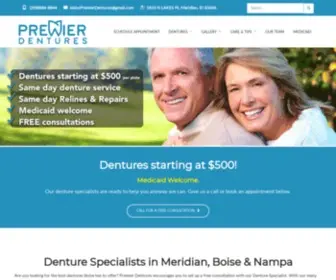 Idahopremierdentures.com(Premier Dentures) Screenshot