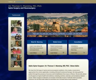 Idahospinesurgeon.com(Spine Surgery and Neurosurgery) Screenshot