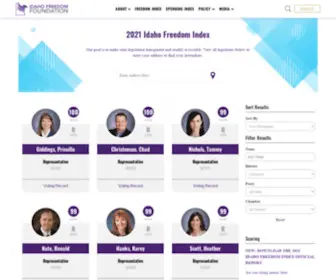 Idahovotes.org(Idaho Freedom Index) Screenshot