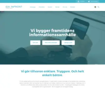 Idainfront.se(IT-lösningar, system för digitalisering av myndigheter) Screenshot