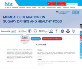Ida.org.in(The Indian Dental Association) Screenshot