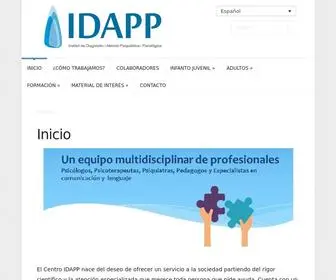 Idapp.es(L'Institut de Diagnòstic i Atenció Psiquiàtrica i Psicològica) Screenshot