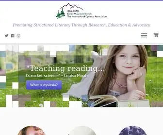 Idarmb.org(Promoting Structured Literacy Through Research) Screenshot