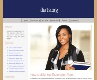 Idarts.org(Innovative Dissertation Writing Solutions) Screenshot