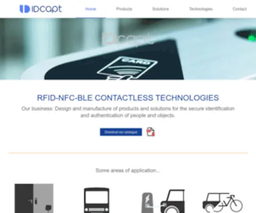 Idcapt.com(Fabricant de Technologies d'identification sans Contact) Screenshot