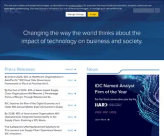 IDC.com(The premier global market intelligence firm) Screenshot