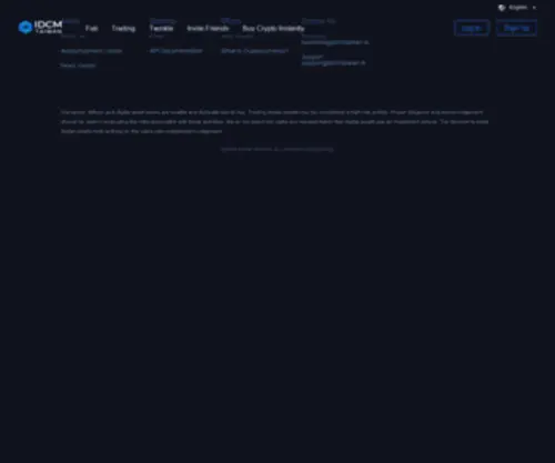 Idcmtaiwan.io(International Digital Currency Markets) Screenshot