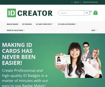 Idcreator.com(Custom Photo ID Cards and Badges) Screenshot
