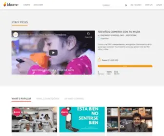 Idea.me(Latin America's crowdfunding platform) Screenshot