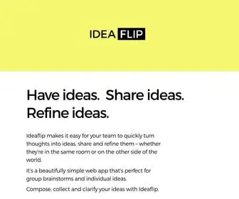 Ideaflip.com(Realtime brainstorming and collaboration) Screenshot