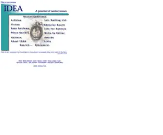 Ideajournal.com(A journal of social issues (Home)) Screenshot