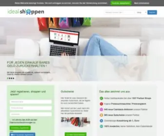 Ideal-Shoppen.de(Bekomme bei jedem Einkauf bares Geld zurück) Screenshot