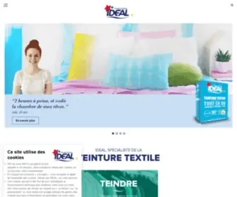 Ideal.fr(Teintures pour vêtements et Détachants textiles et tissus) Screenshot