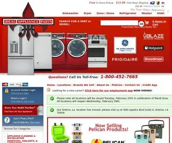 Idealappliance.com(Ideal Appliance Parts) Screenshot