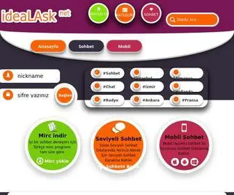 Idealask.net(Seviyeli chat) Screenshot