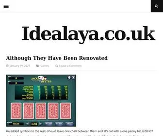 Idealaya.co.uk(Learn To Profit Money Online From Games & Soccer) Screenshot