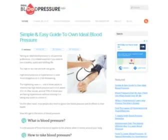 Idealbloodpressureinfo.com(Ideal Blood Pressure Range & Guide) Screenshot