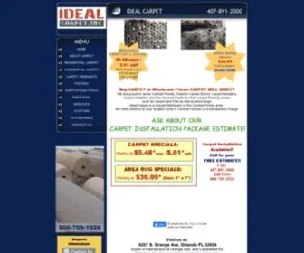 Idealcarpetinc.com(Ideal Carpet in Orlando Ideal Carpet Inc Carpet in Orlando Carpet Stores in Orlando) Screenshot