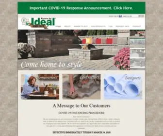 Idealconcreteblock.com(New England Concrete Pavers) Screenshot