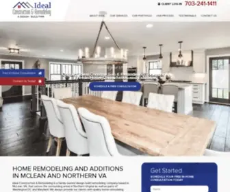 Idealconstructionva.com(Ideal Construction & Remodeling) Screenshot