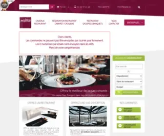 Idealgourmet.fr(Coffret cadeau restaurant) Screenshot