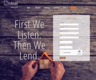 Idealhomeloans.com(Ideal Home Loans) Screenshot