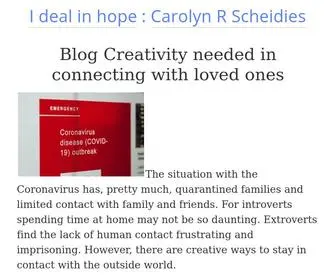 Idealinhope.com(I deal in hope) Screenshot