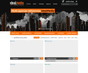 Idealmedia.pl(Agencja reklamy IdealMedia oferuje nieszablonowe realizacje) Screenshot