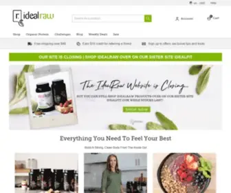 Idealraw.com(The Best Organic Protein Powder and Supplements) Screenshot