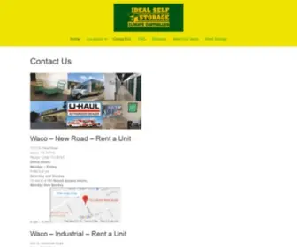 Idealselfstoragetx.com(Self Storage Units in Waco) Screenshot