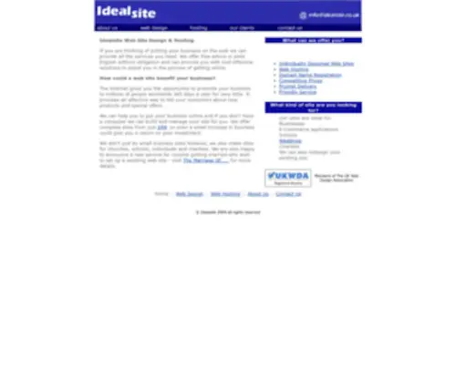 Idealsite.co.uk(Idealsite Web Design) Screenshot