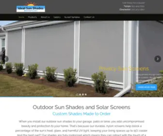 Idealsunshades.com(Custom Outdoor Sun Shades) Screenshot