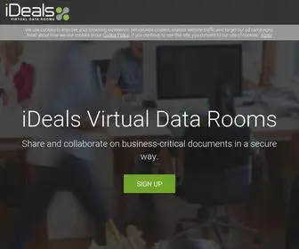 Idealsvdr.com(IDeals Virtual Data Rooms) Screenshot