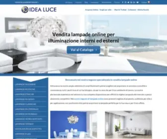 Idealuceonline.it(VENDITA LAMPADE e Lampadari Online per Interni ed Esterni) Screenshot