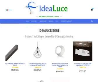 Idealucestore.com(Vendita di Lampadari e Lampade al dettaglio e online) Screenshot