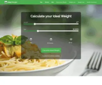 Idealweightcalculator.org(Check the Ideal Weight Calculator for Women) Screenshot