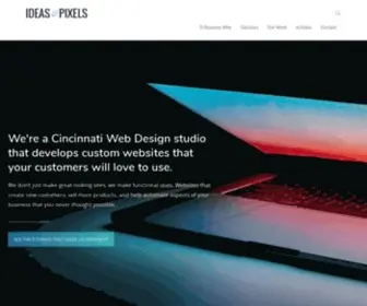 Ideasandpixels.com(We're a boutique quality web design and development company in Cincinnati) Screenshot